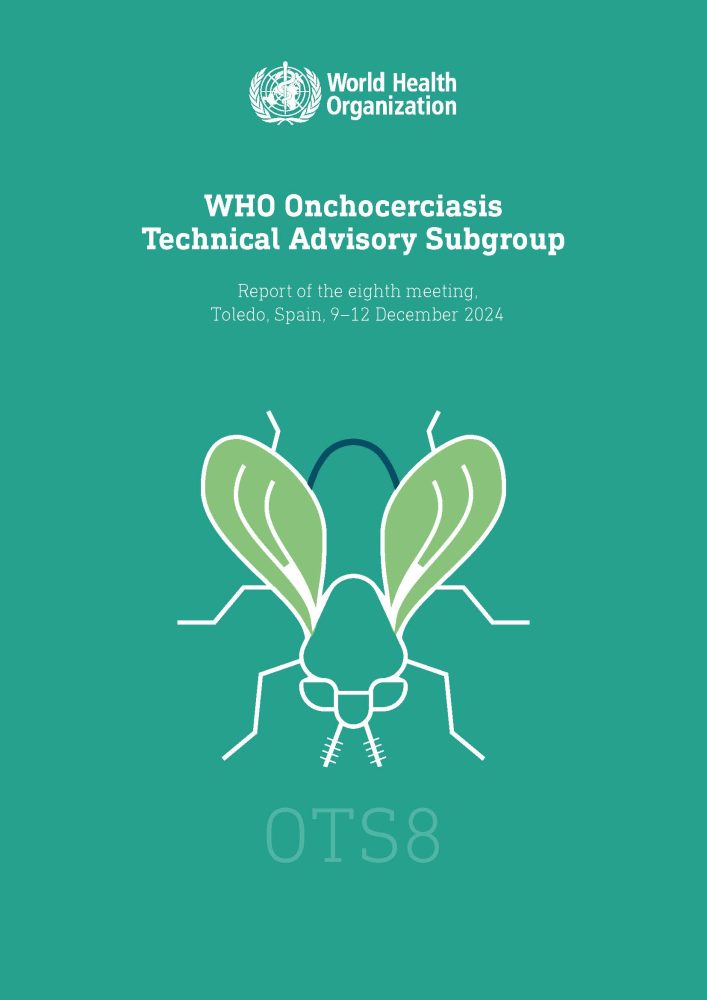 Cover of a manual with a drawing of a black fly and the logo of the World Health Organization.