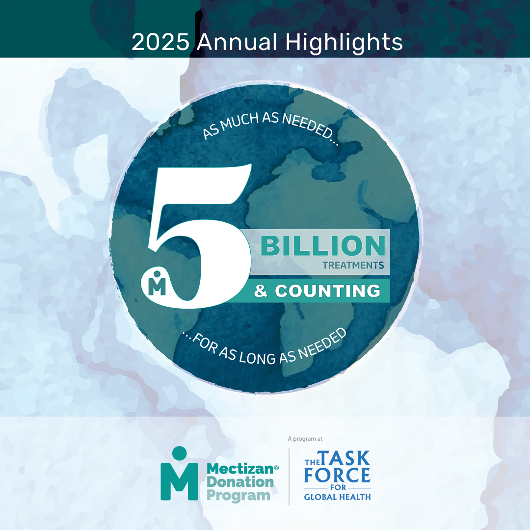 Cover of the Mectizan Donation Program Annual Highlights of 2025